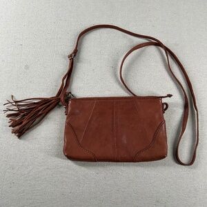 Hobo Original Genuine Leather Shoulder Pocketbook Tassel Western‎ Clutch Supple